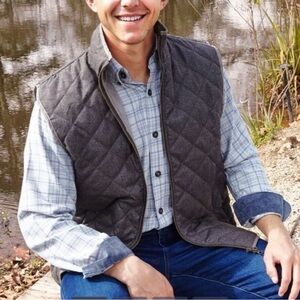 Southern Marsh Men's Quilted Gray Vest - Men’s L